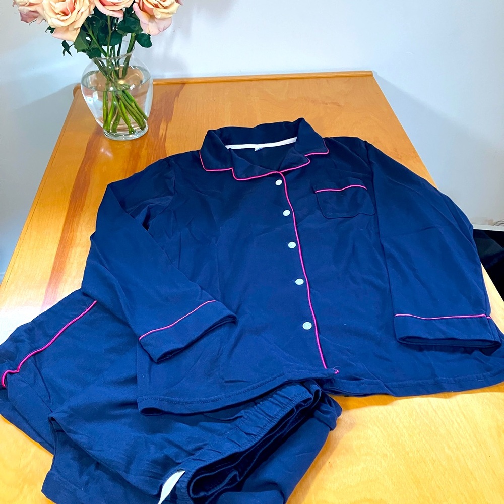 Heavy knit long pants and long sleeved top set